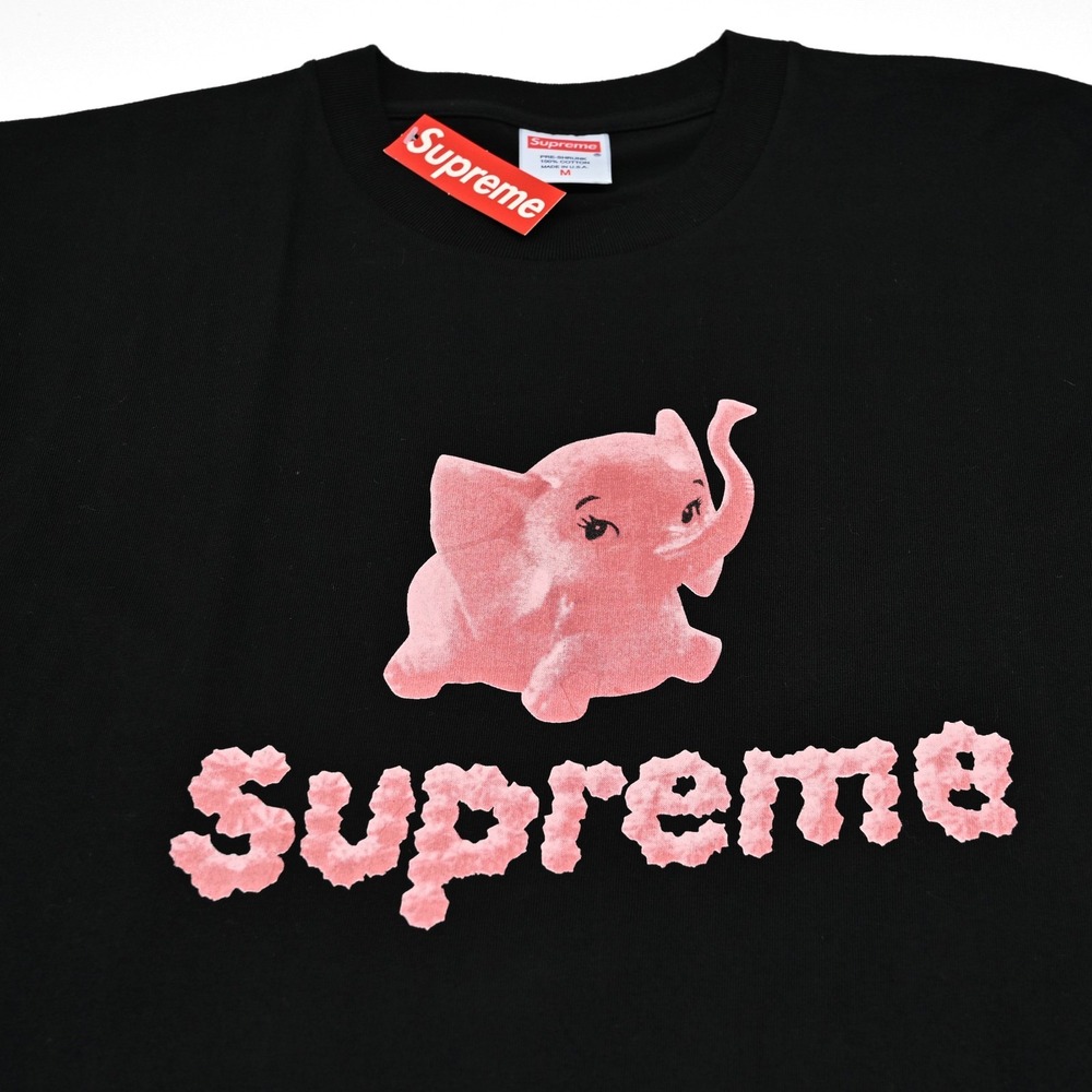 Supreme Elephant Tee T-shirt Black SS17 Medium Limited Rare Streetwear Deadstock